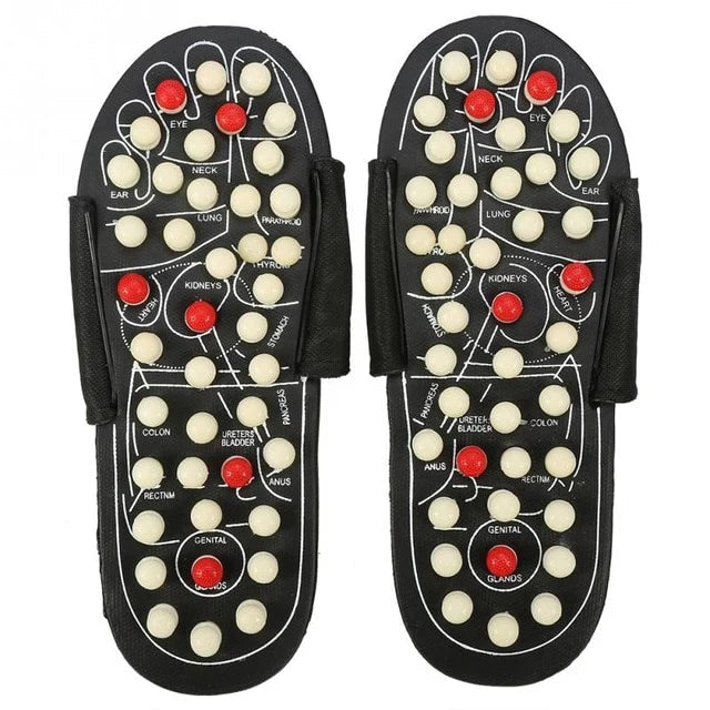 Manual Spring Acupressure and Magnetic Therapy Paduka Slippers for Full Body Blood Circulation Yoga Paduka